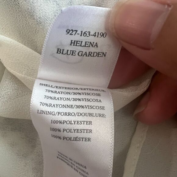 Rails Helena Blue Garden Floral Dress Women Sz. Medium Blue Cottagecore *FLAW - Picture 13 of 14